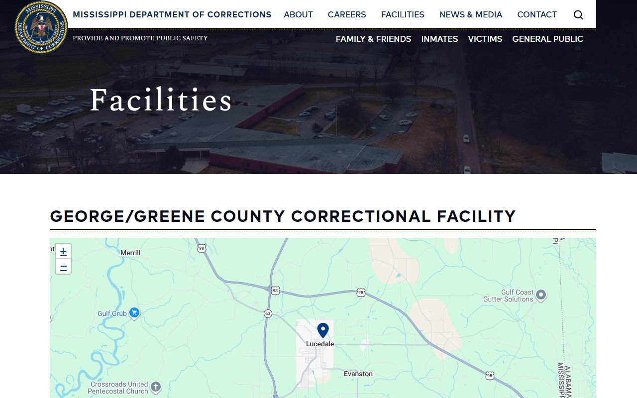George County Regional Correctional Facility MDOC regional inmate lookup listing